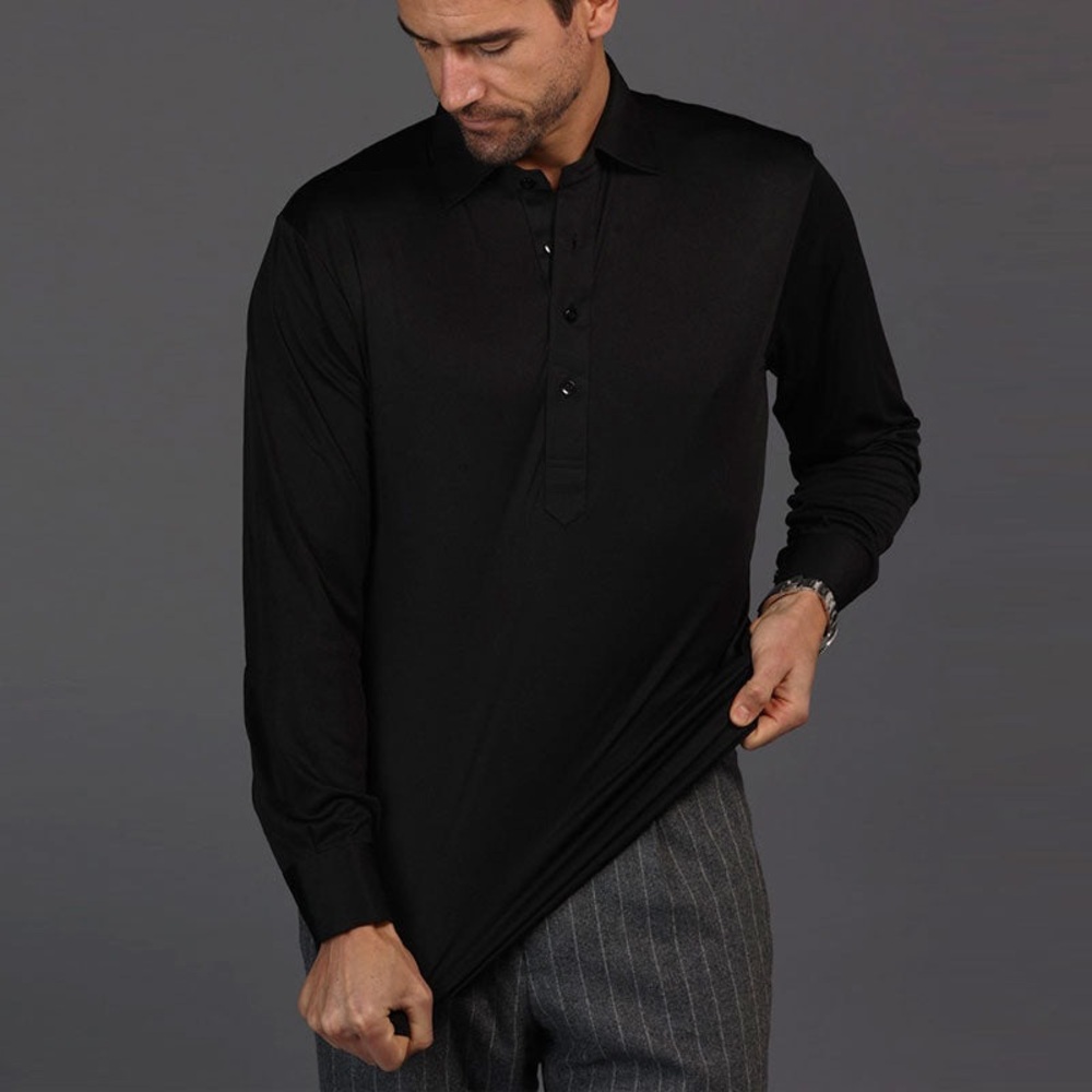 Collars & Co. | Black Long Sleeve Performance Shirt | XL NWOT - Picture 4 of 6